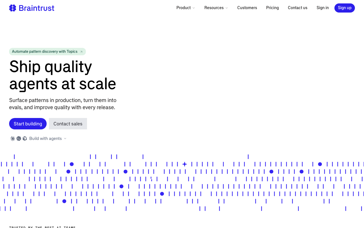 Braintrust homepage