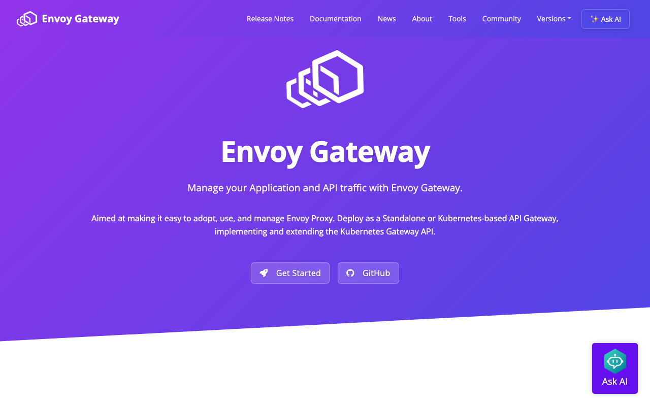 Envoy AI Gateway homepage