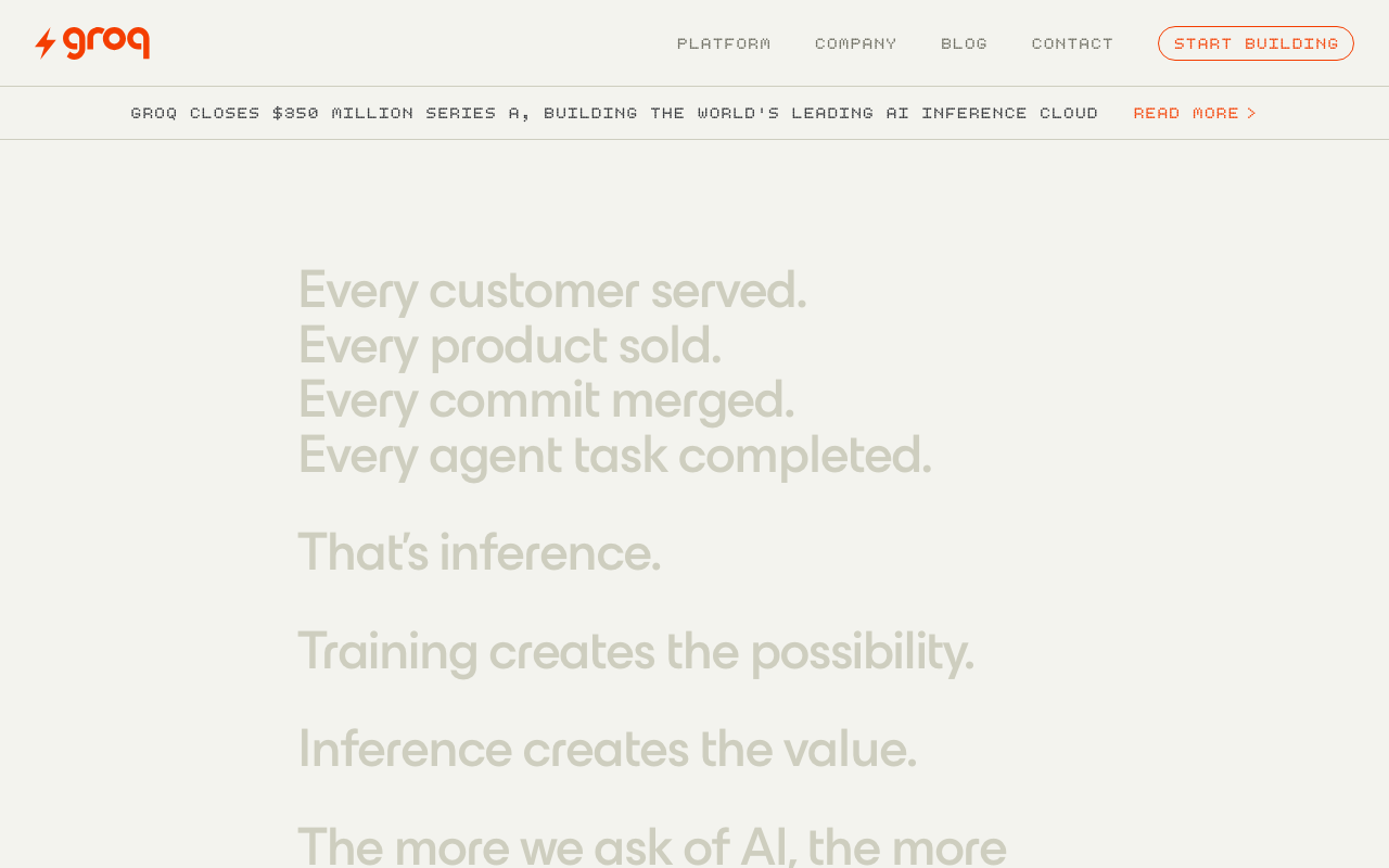 Groq homepage