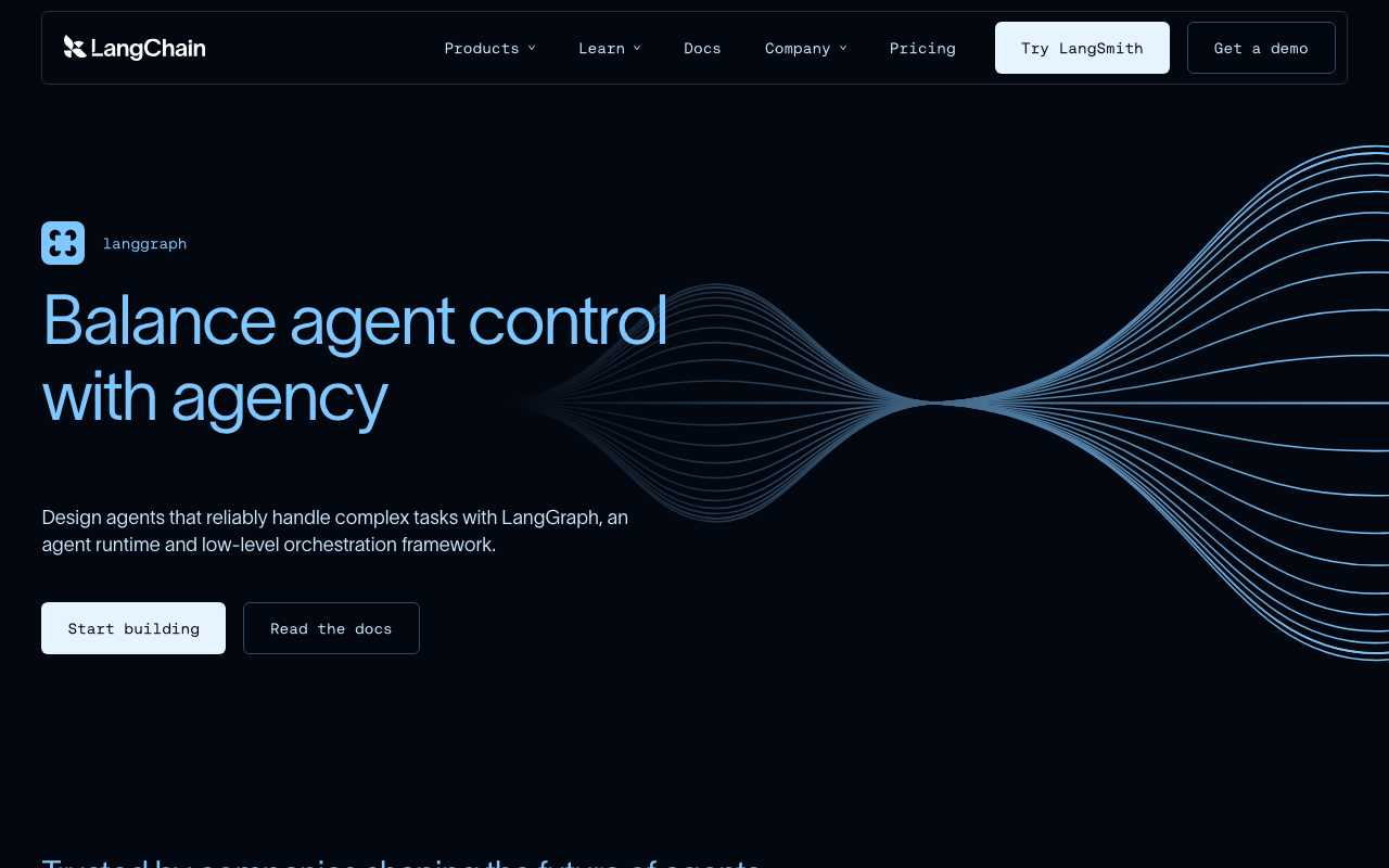 LangGraph homepage