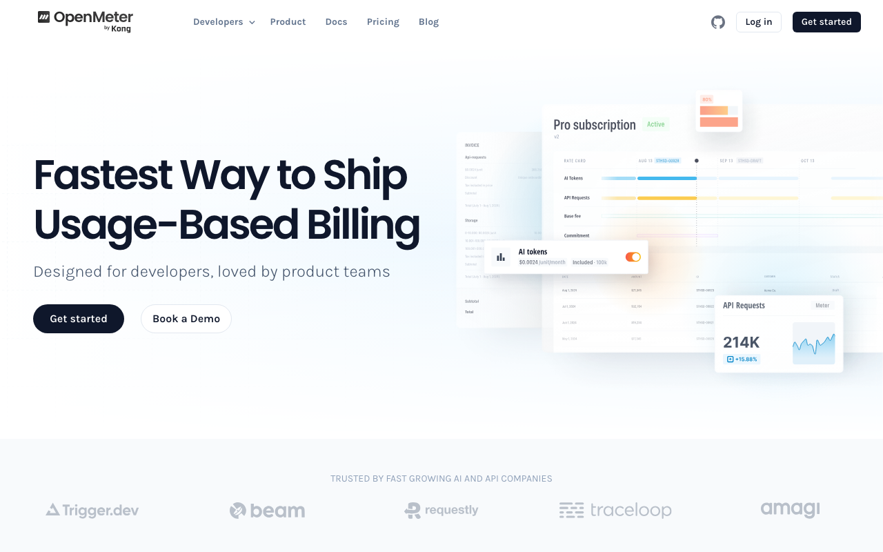 OpenMeter homepage