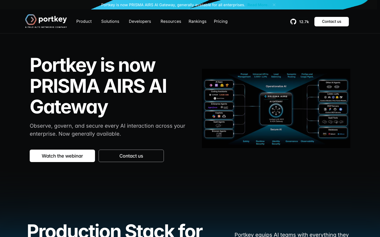 Portkey homepage