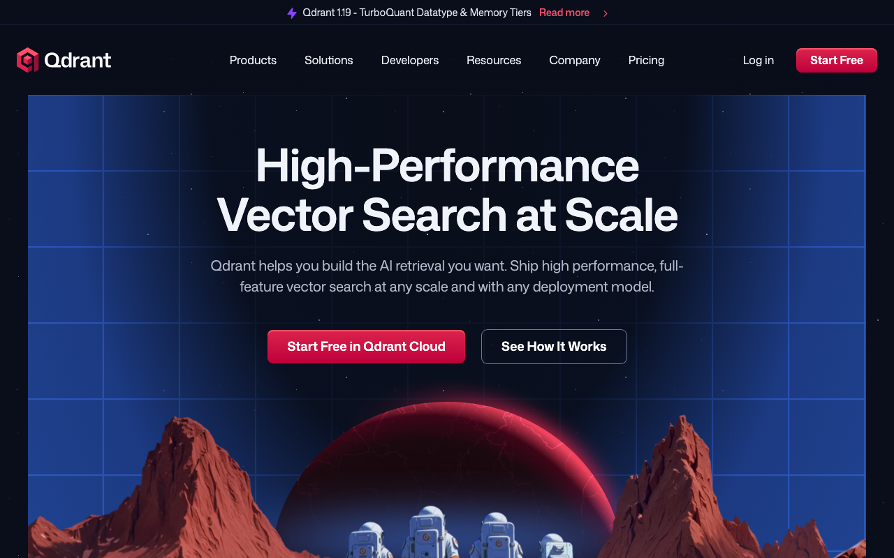 Qdrant homepage