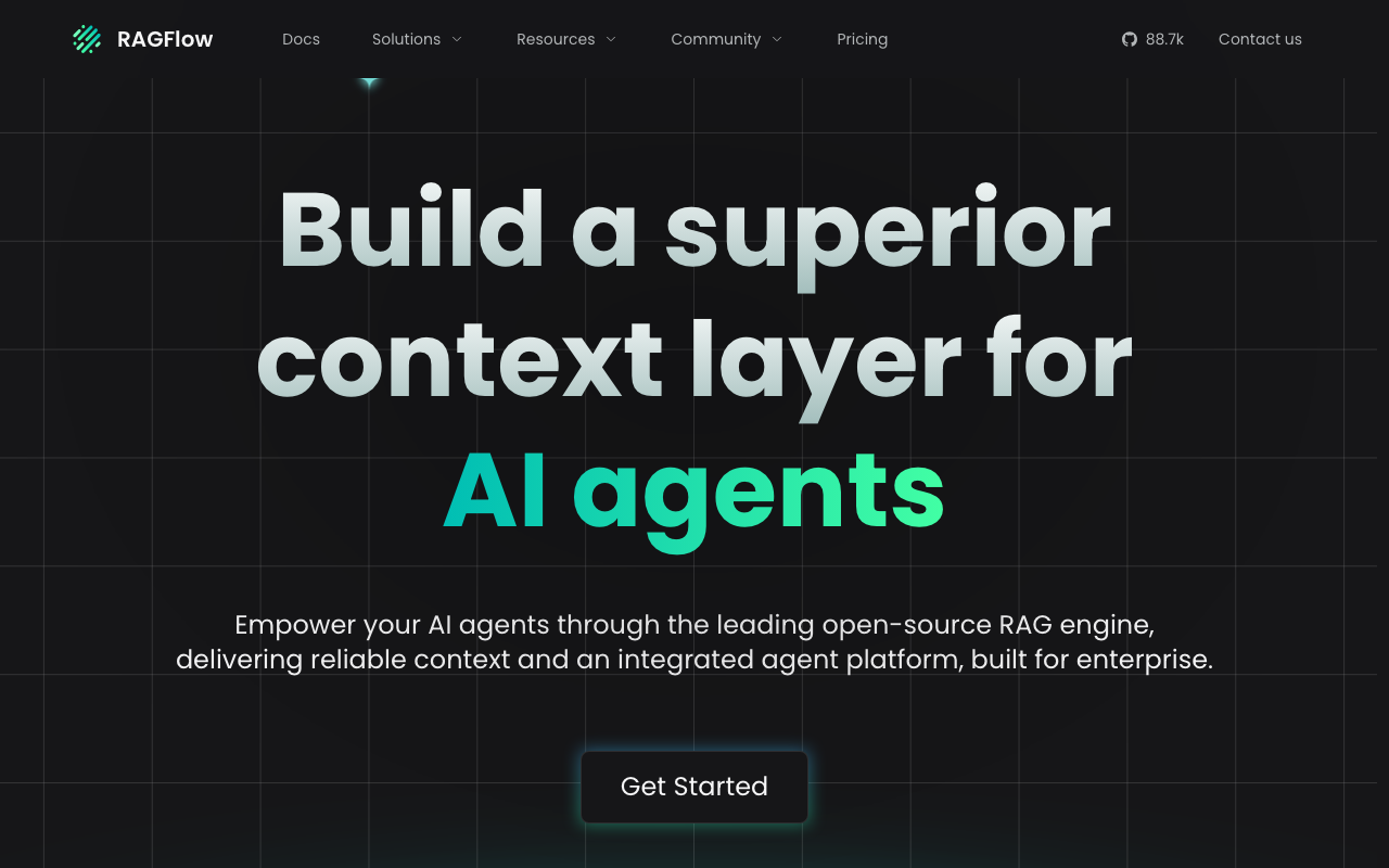 RAGFlow homepage