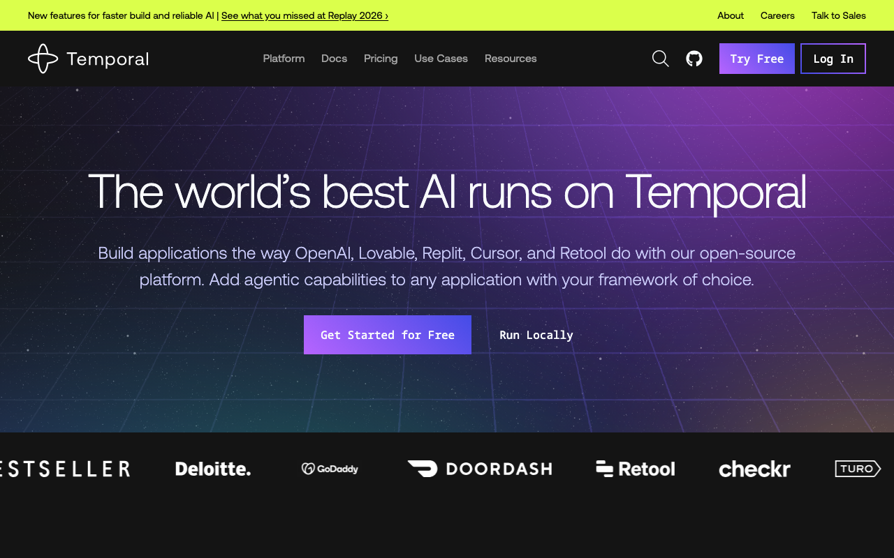 Temporal homepage