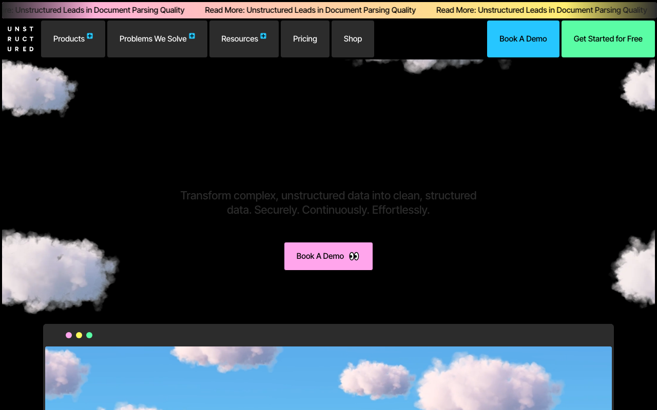 Unstructured homepage