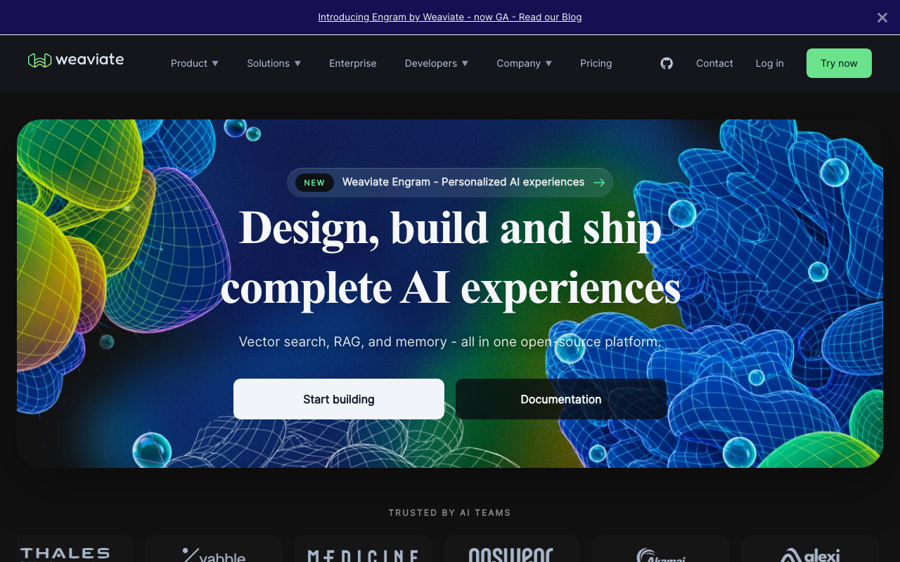 Weaviate homepage