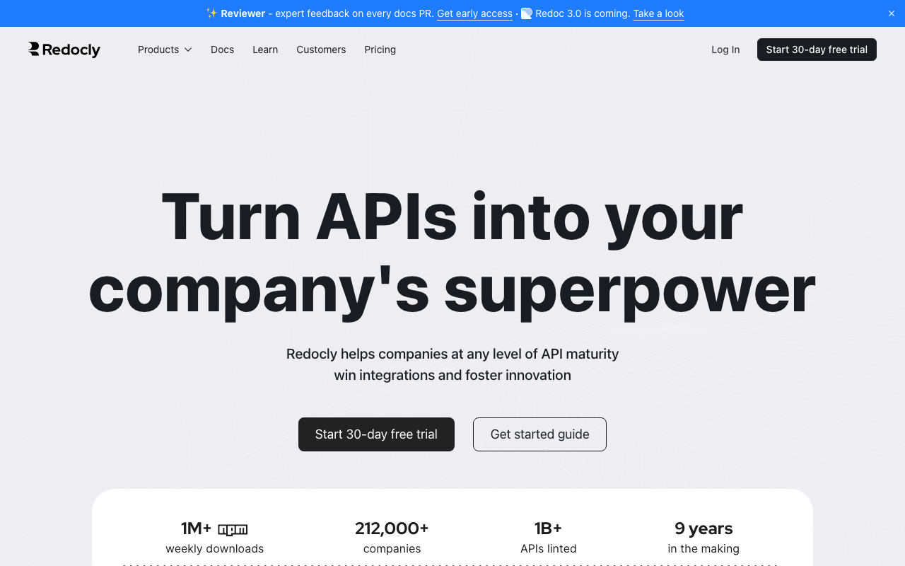 Redocly homepage
