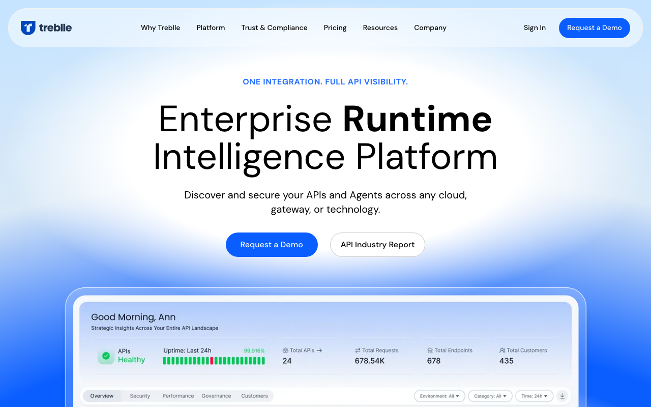 Treblle homepage