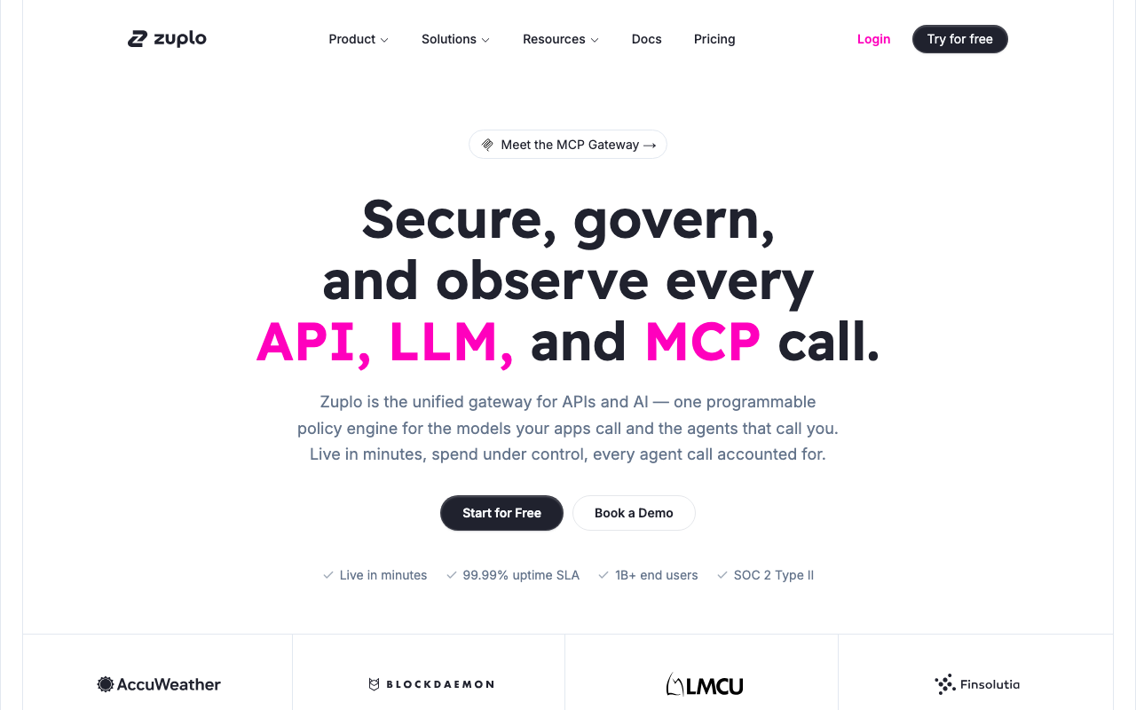 Zuplo homepage