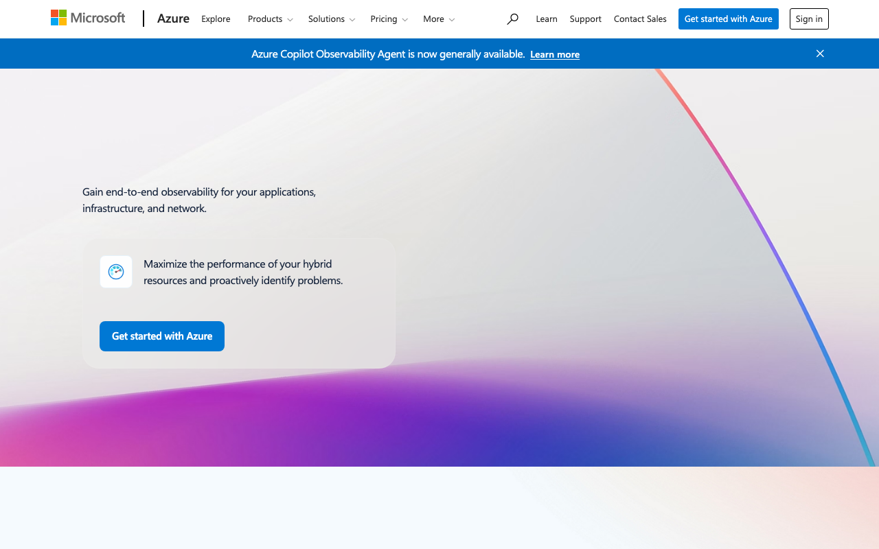 Azure Monitor homepage