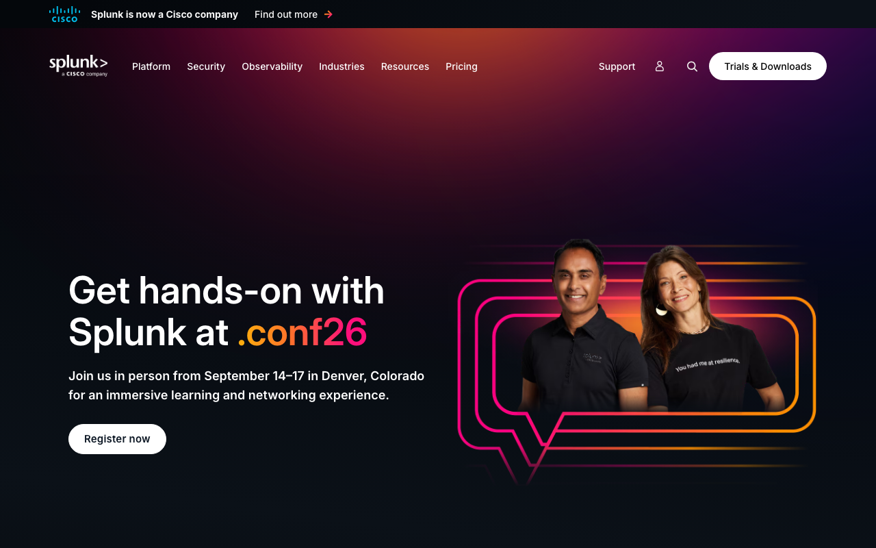 Splunk homepage