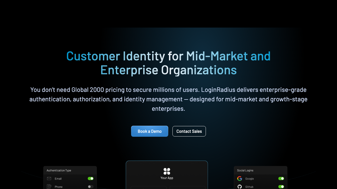 LoginRadius homepage