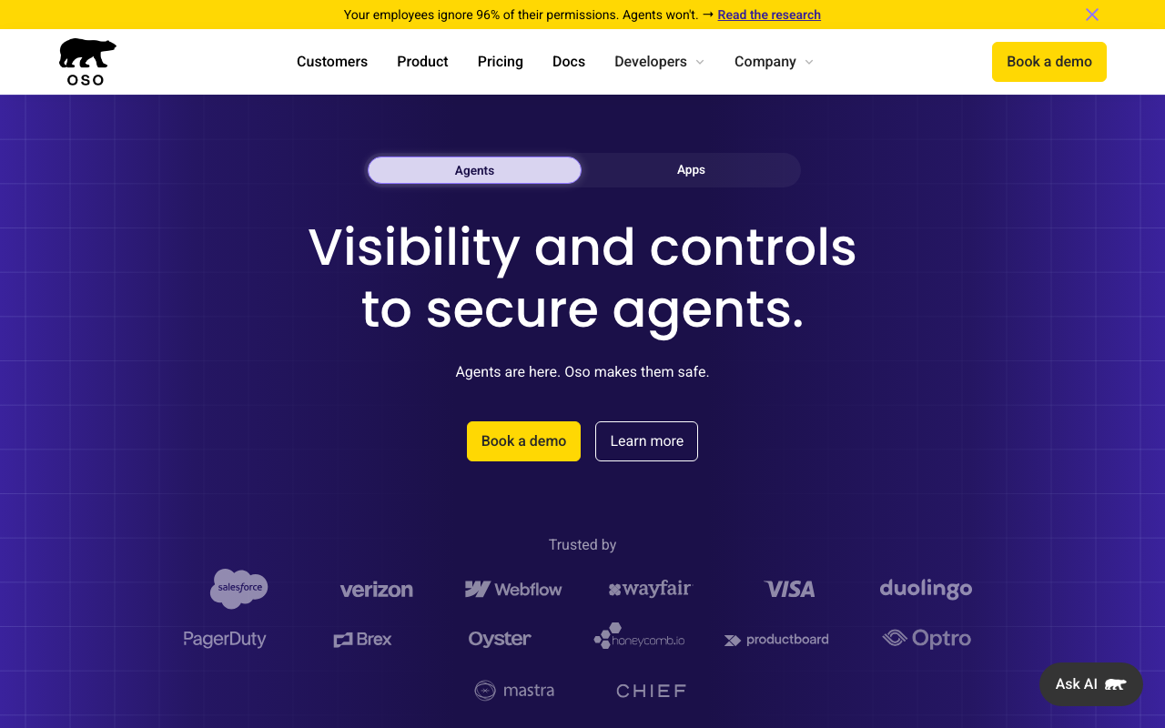Oso homepage