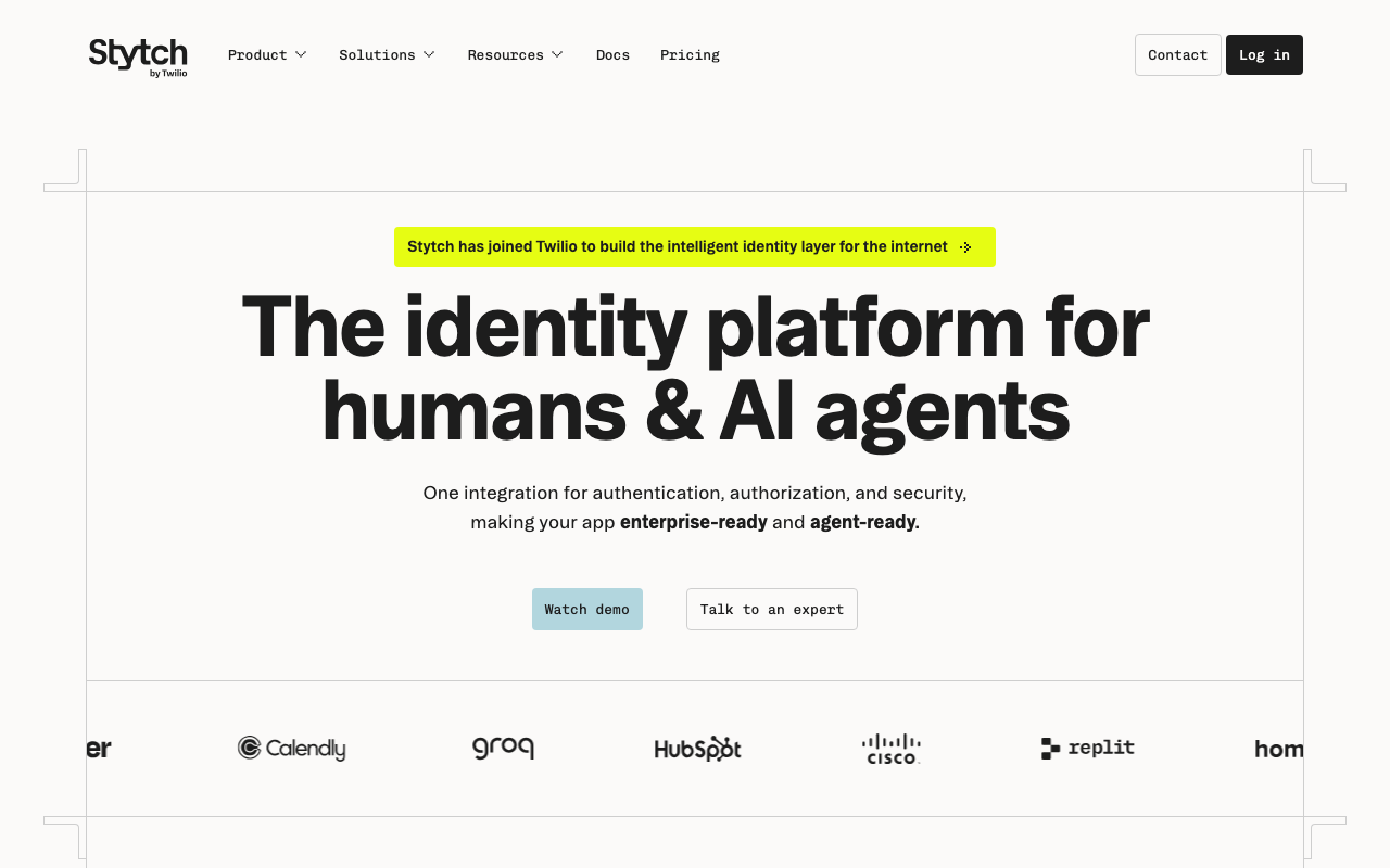 Stytch homepage