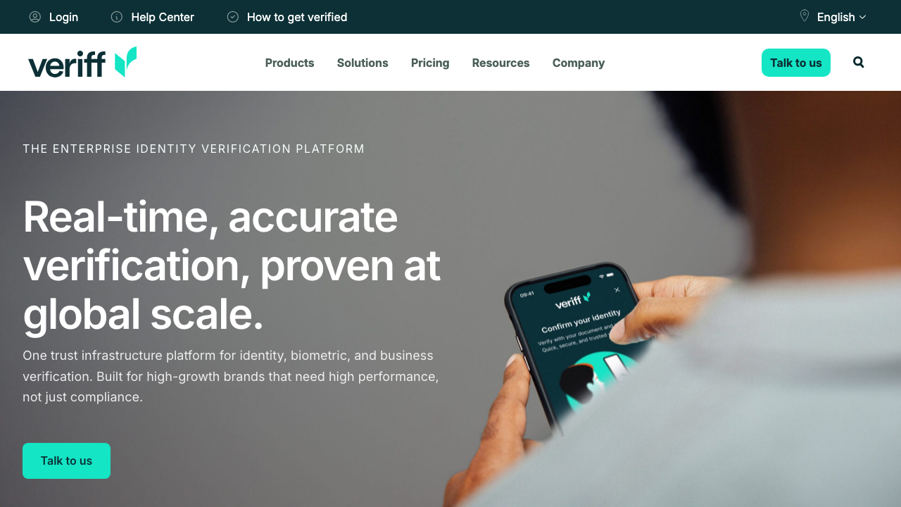Veriff homepage