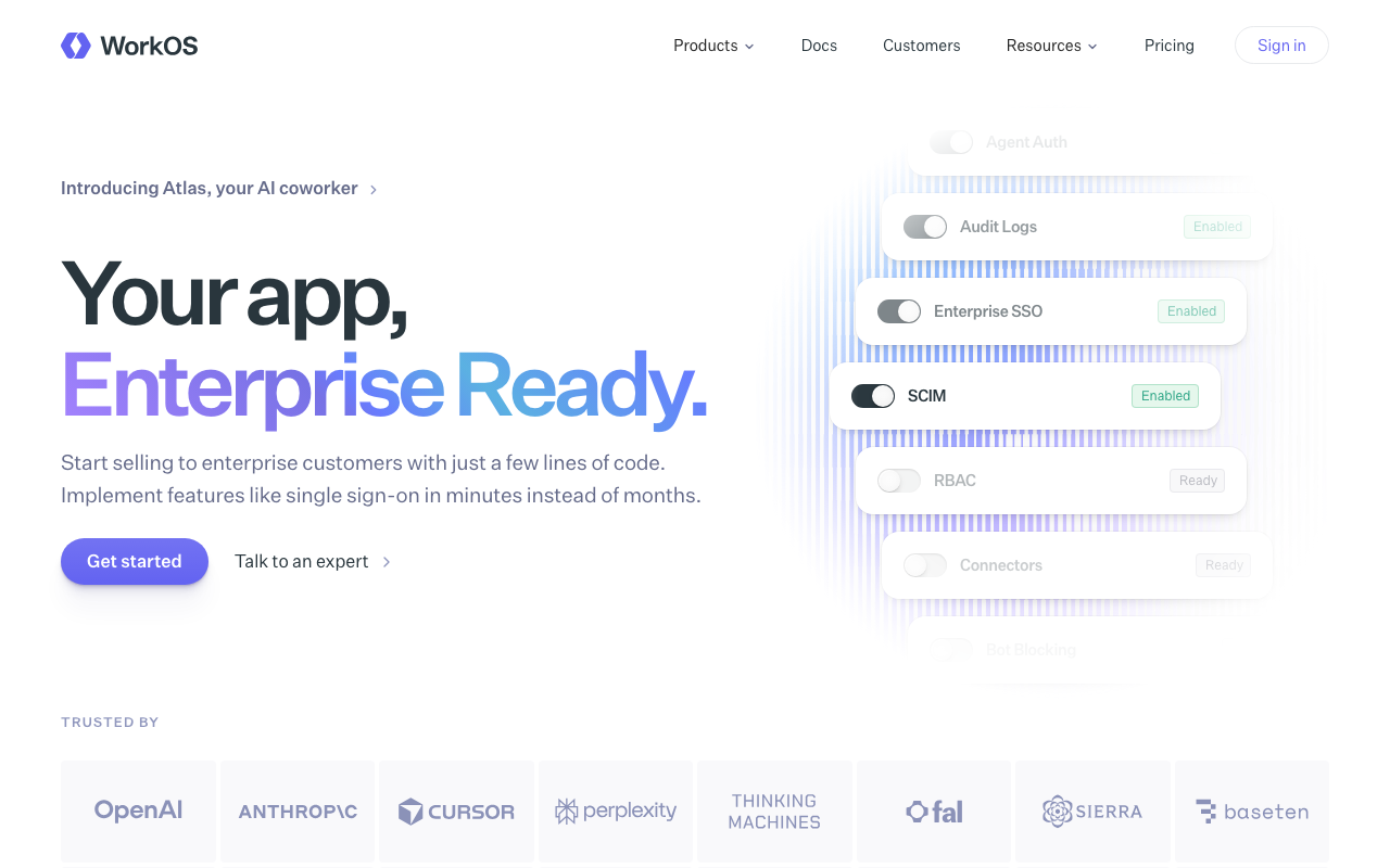 WorkOS homepage