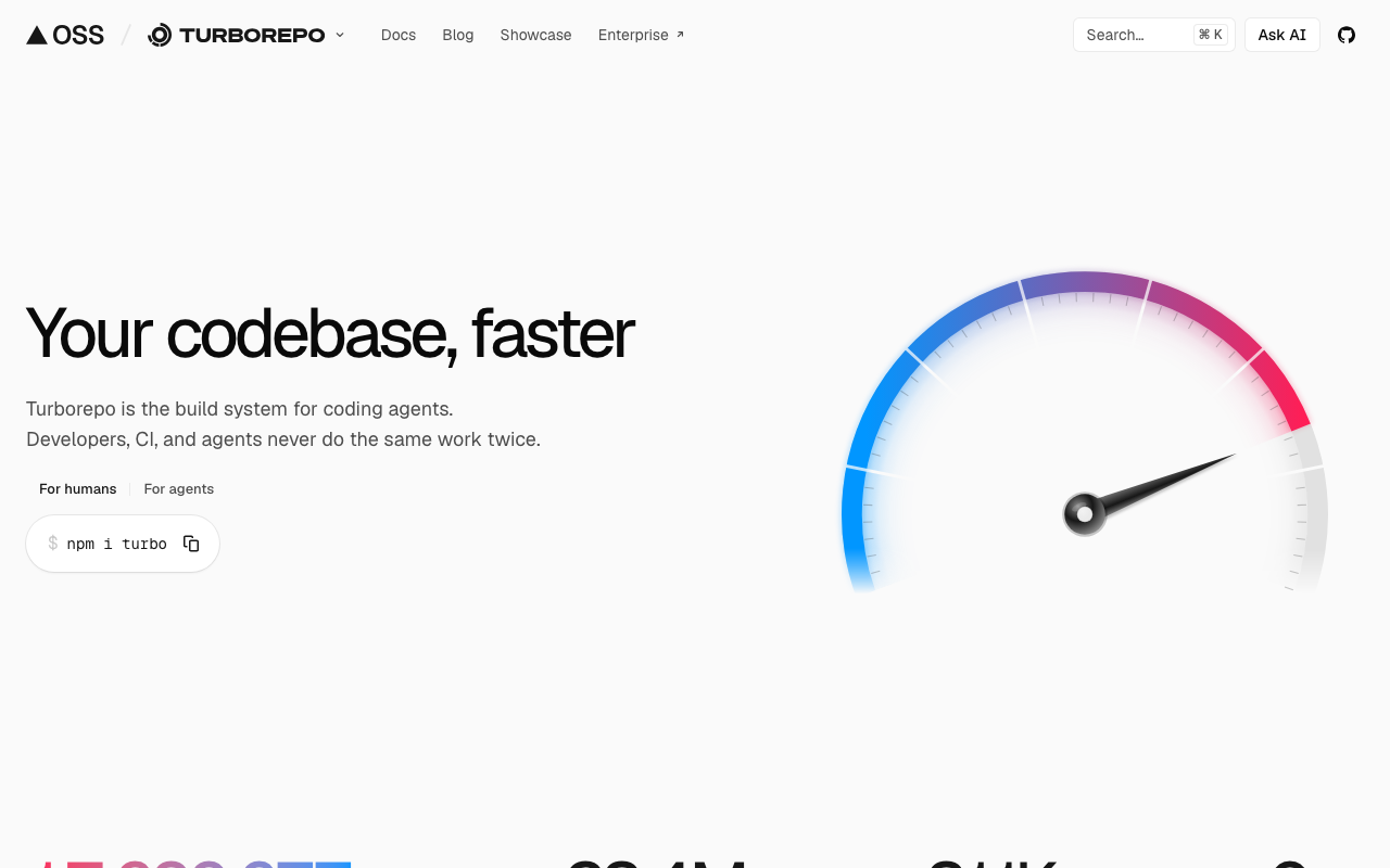 Turborepo homepage