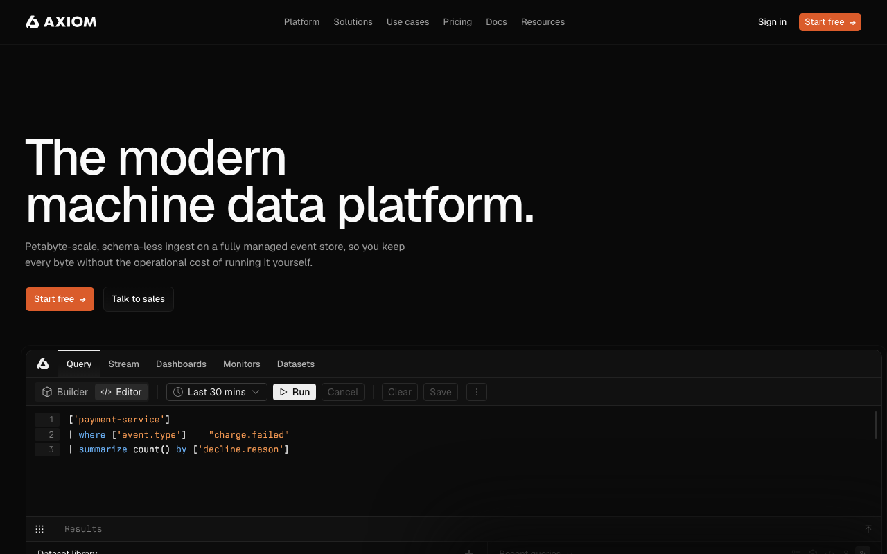 Axiom homepage