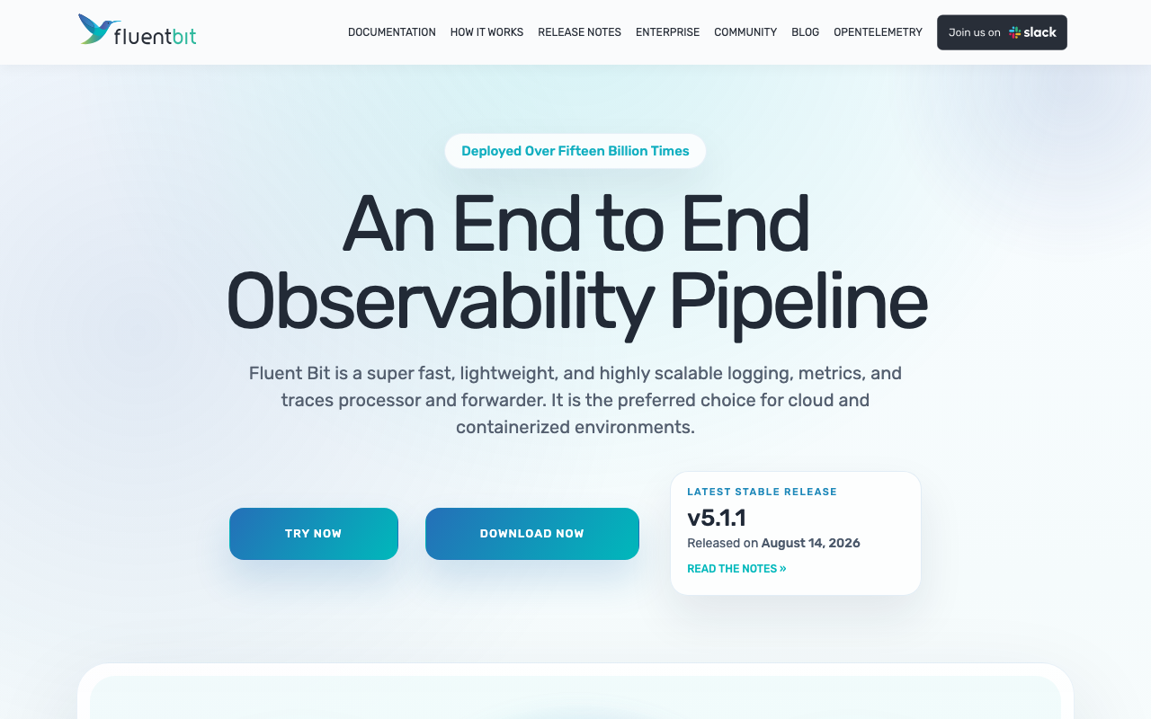 Fluent Bit homepage