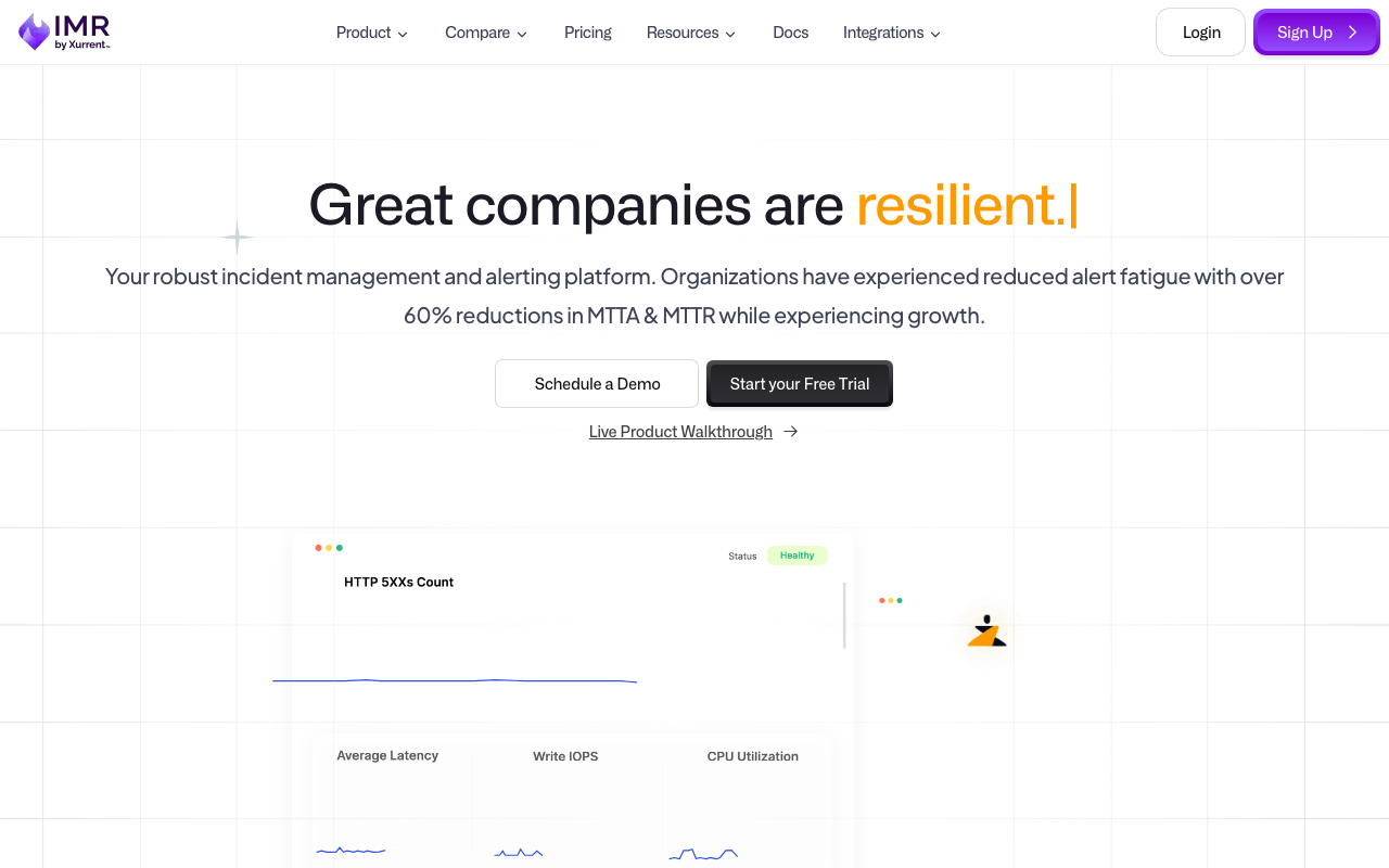 IMR by Xurrent homepage