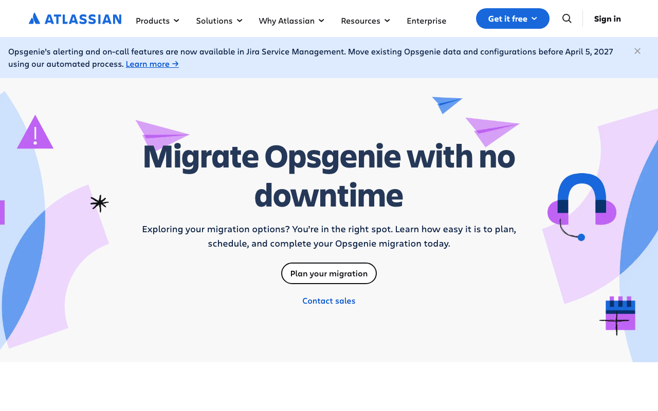 Opsgenie homepage
